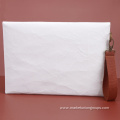 Vintage Kraft Envelop Handbag White Slim Paper Clutch Bag